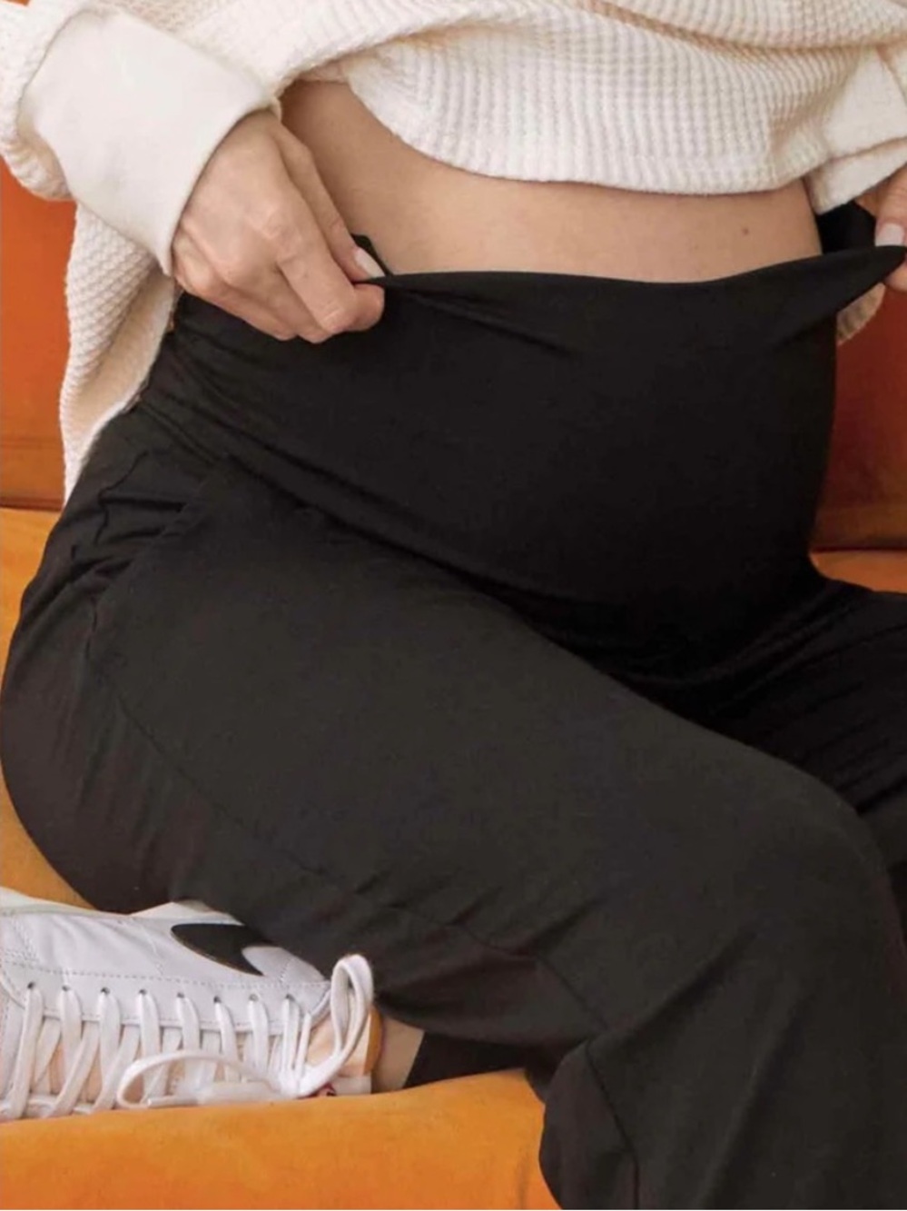 Hatch Over Under Maternity Pants jogger 0952 large pregnancy black women